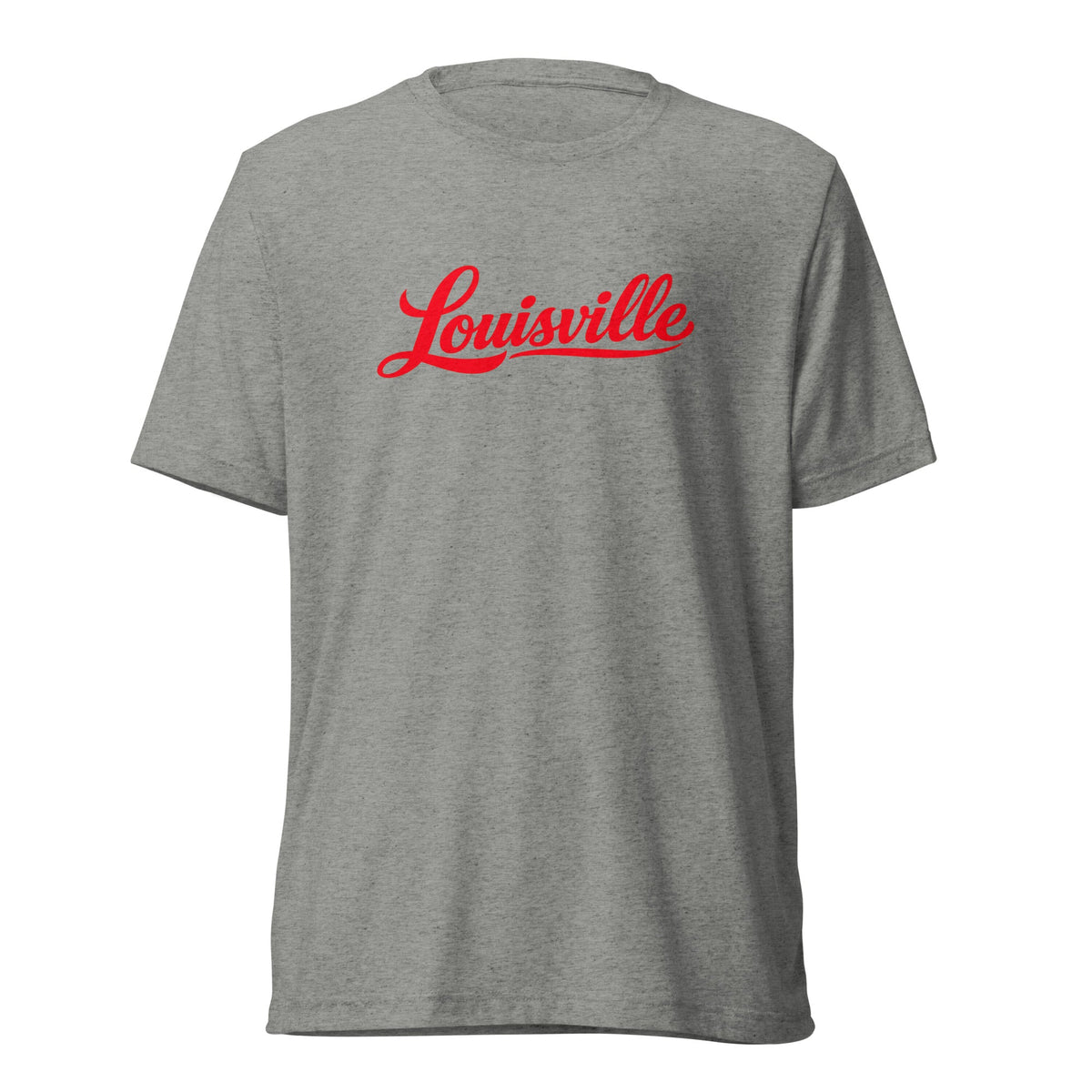 Louisville T-Shirt | Red Script Design | Elite Tri - Blend - Bluegrass Elite Apparel LLC