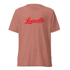 Louisville T-Shirt | Red Script Design | Elite Tri - Blend - Bluegrass Elite Apparel LLC