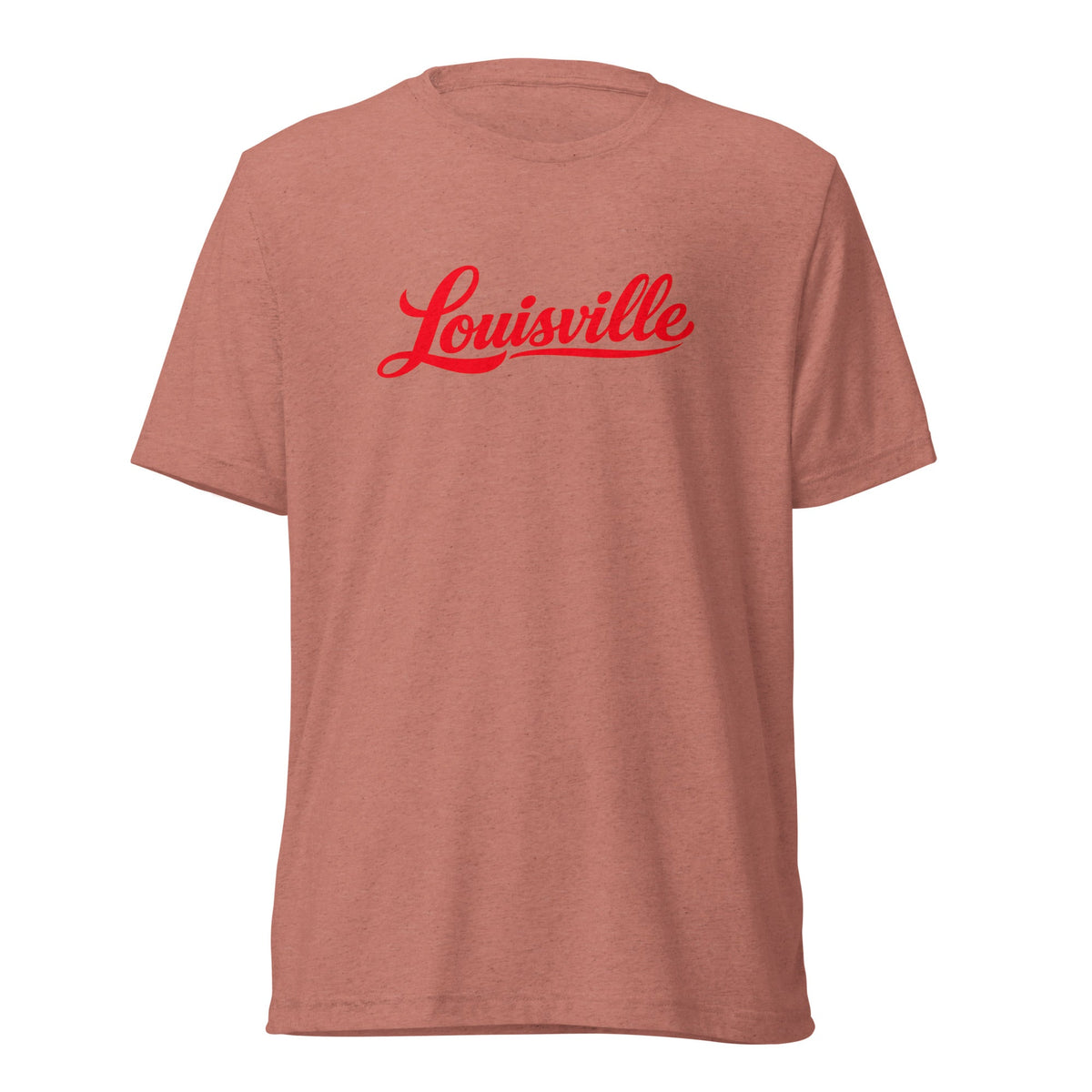 Louisville T-Shirt | Red Script Design | Elite Tri - Blend - Bluegrass Elite Apparel LLC