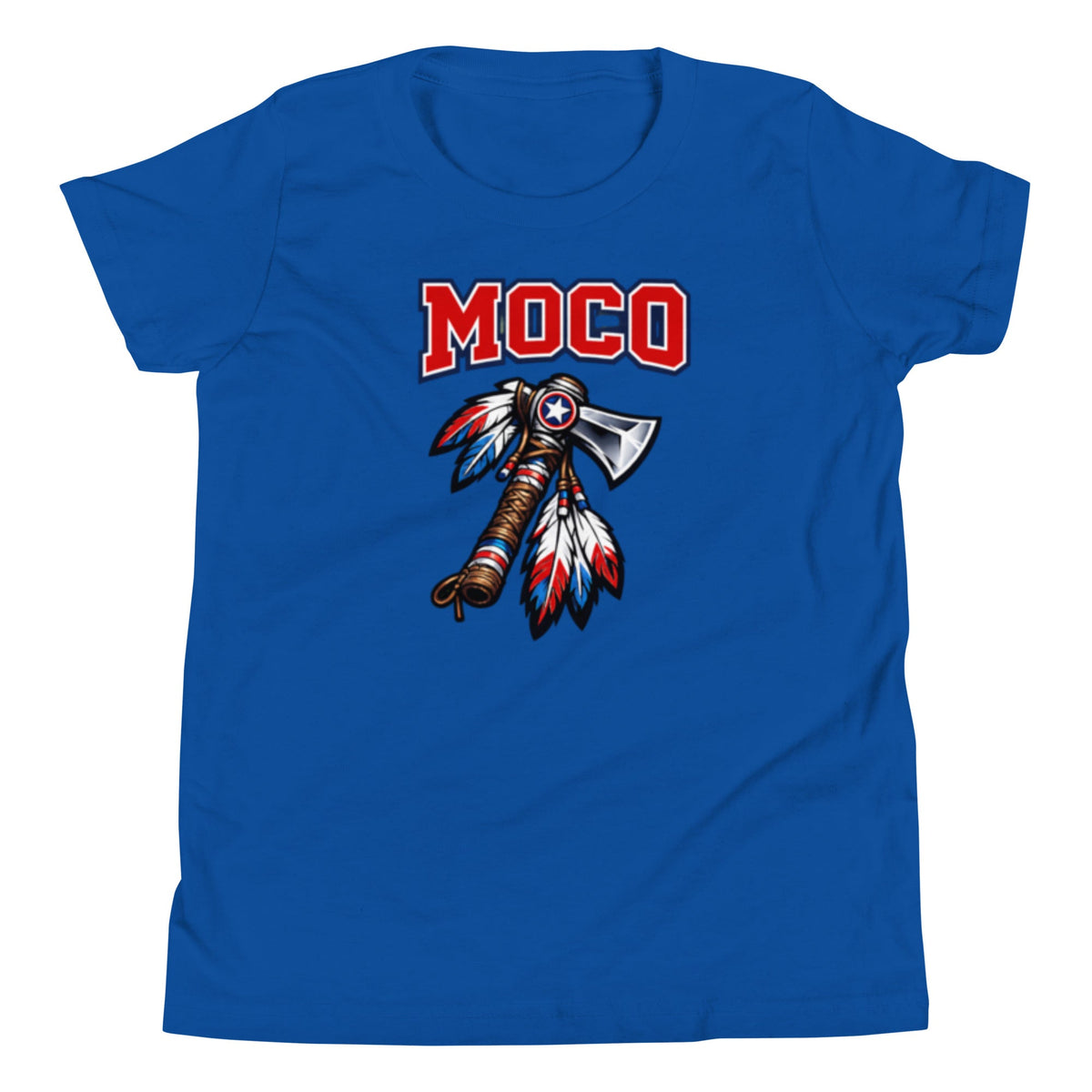 MOCO Axe Feather Youth Tee Heritage Graphic Design Classic Cotton - Bluegrass Elite Apparel LLC