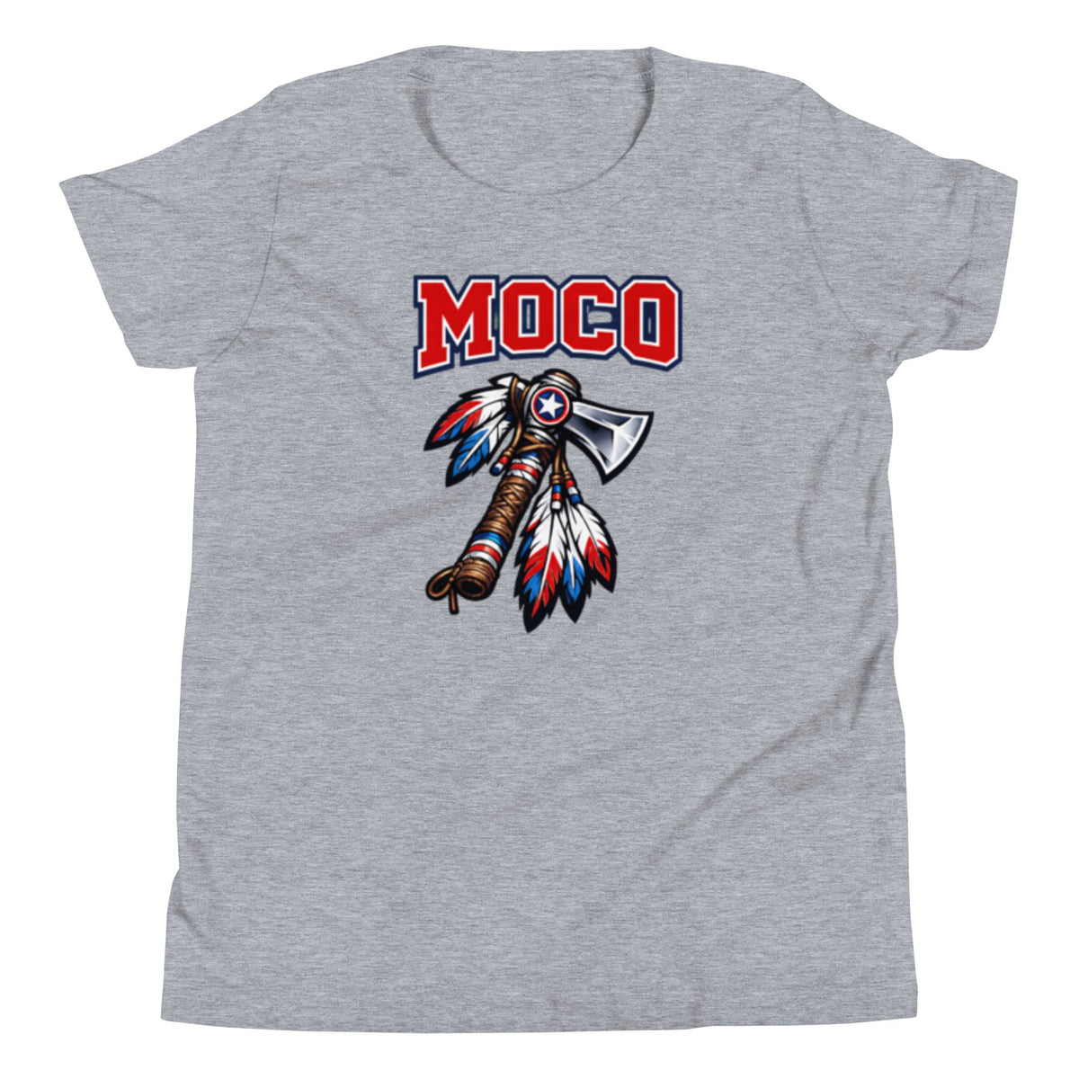 MOCO Axe Feather Youth Tee Heritage Graphic Design Classic Cotton - Bluegrass Elite Apparel LLC