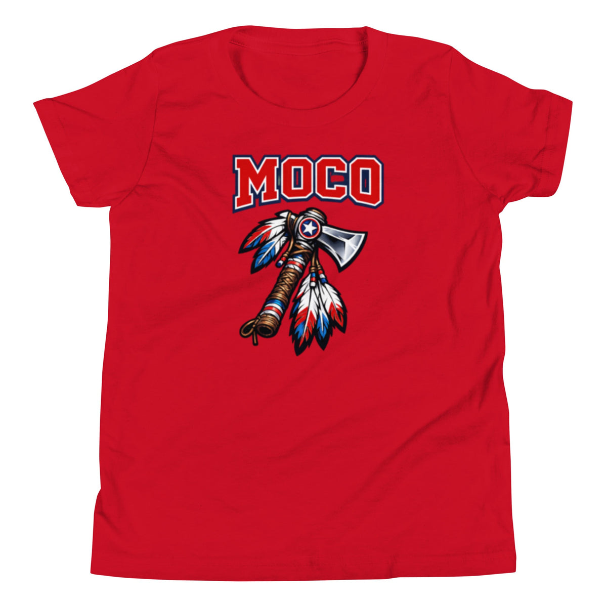 MOCO Axe Feather Youth Tee Heritage Graphic Design Classic Cotton - Bluegrass Elite Apparel LLC