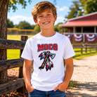 MOCO Axe Feather Youth Tee Heritage Graphic Design Classic Cotton - Bluegrass Elite Apparel LLC