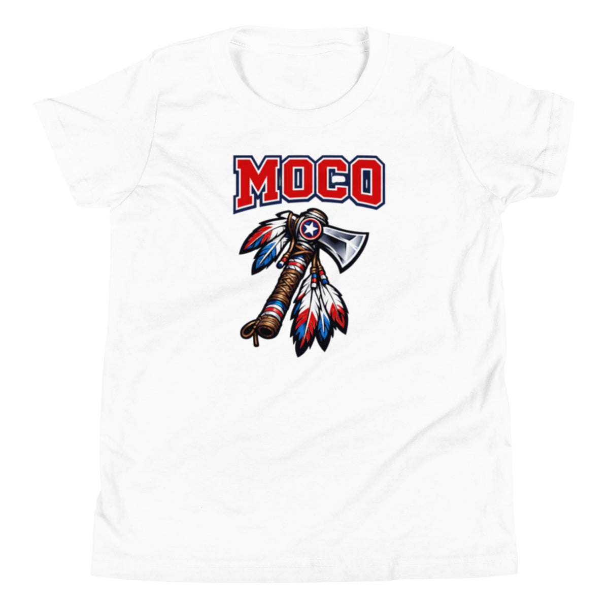 MOCO Axe Feather Youth Tee Heritage Graphic Design Classic Cotton - Bluegrass Elite Apparel LLC