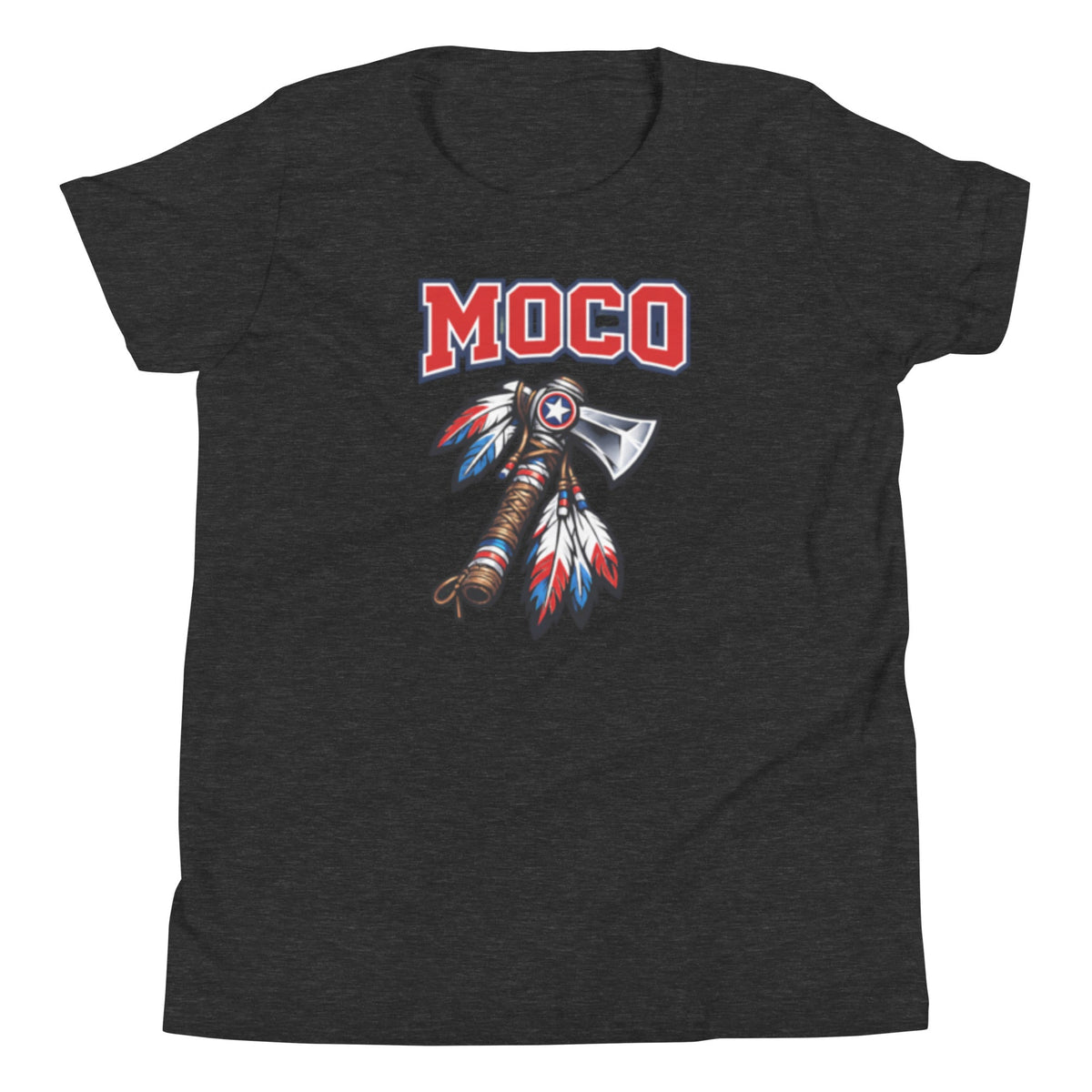 MOCO Axe Feather Youth Tee Heritage Graphic Design Classic Cotton - Bluegrass Elite Apparel LLC