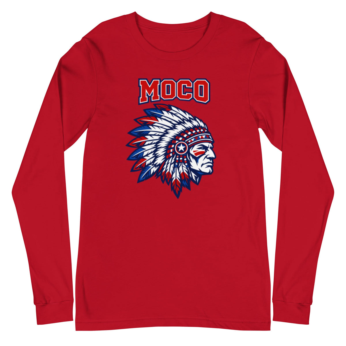 MOCO Chief Graphic Long Sleeve Tee | Classic Cotton Design - Bluegrass Elite Apparel LLC
