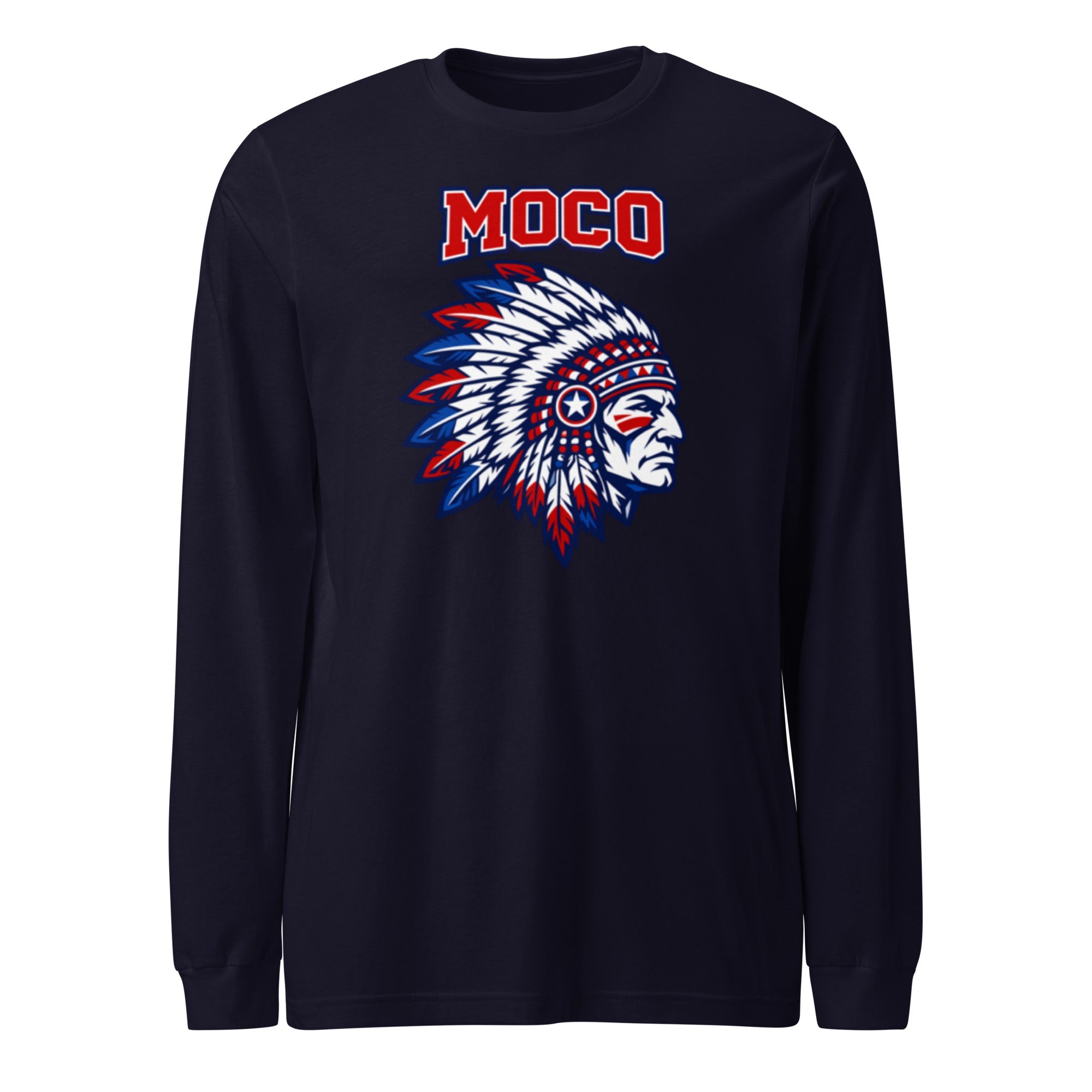 MOCO Chief Graphic Long Sleeve Tee | Classic Cotton Design - Bluegrass Elite Apparel LLC