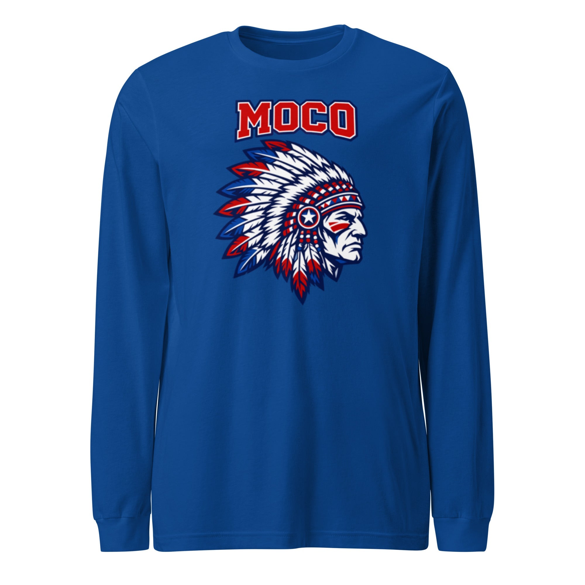 MOCO Chief Graphic Long Sleeve Tee | Classic Cotton Design - Bluegrass Elite Apparel LLC