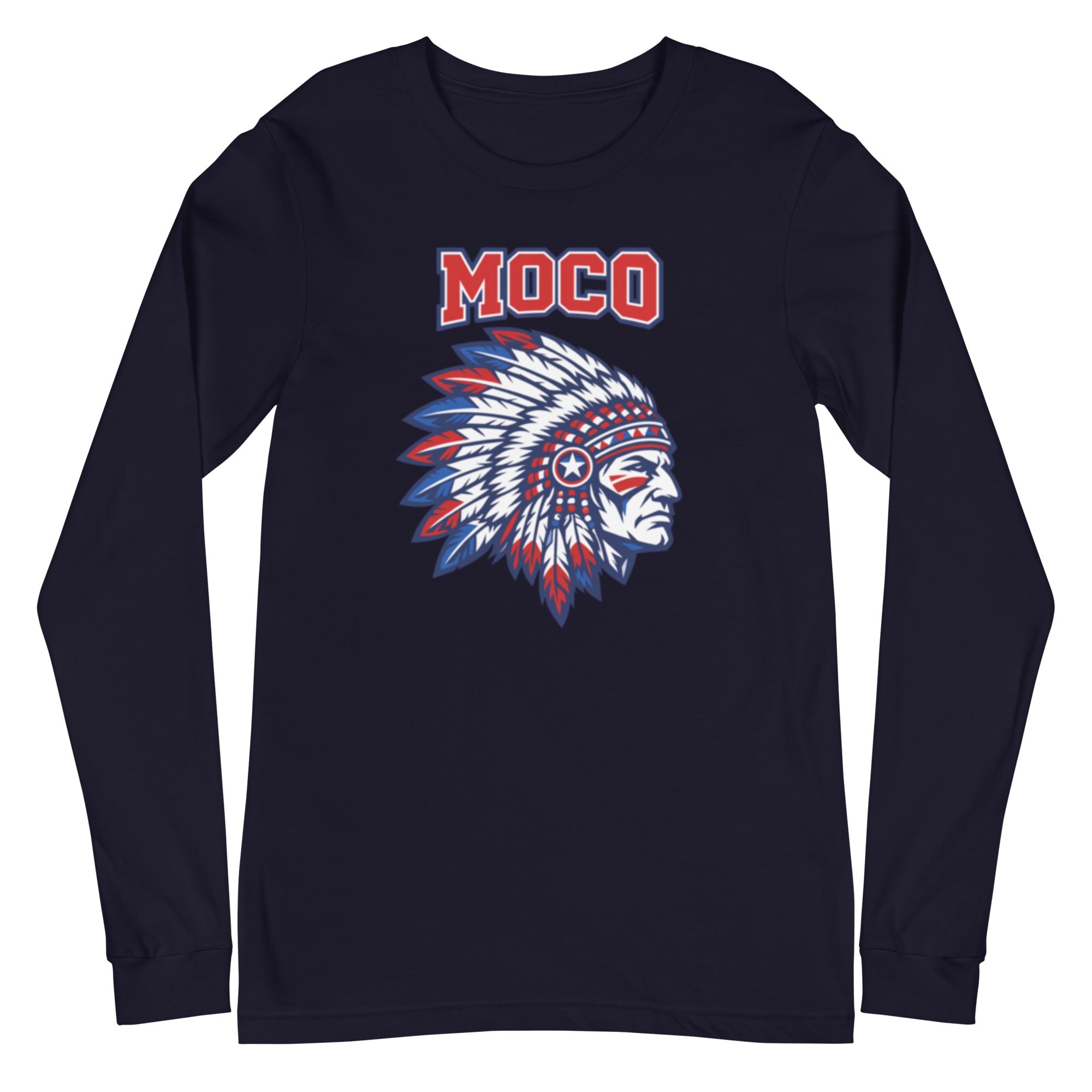 MOCO Chief Graphic Long Sleeve Tee | Classic Cotton Design - Bluegrass Elite Apparel LLC