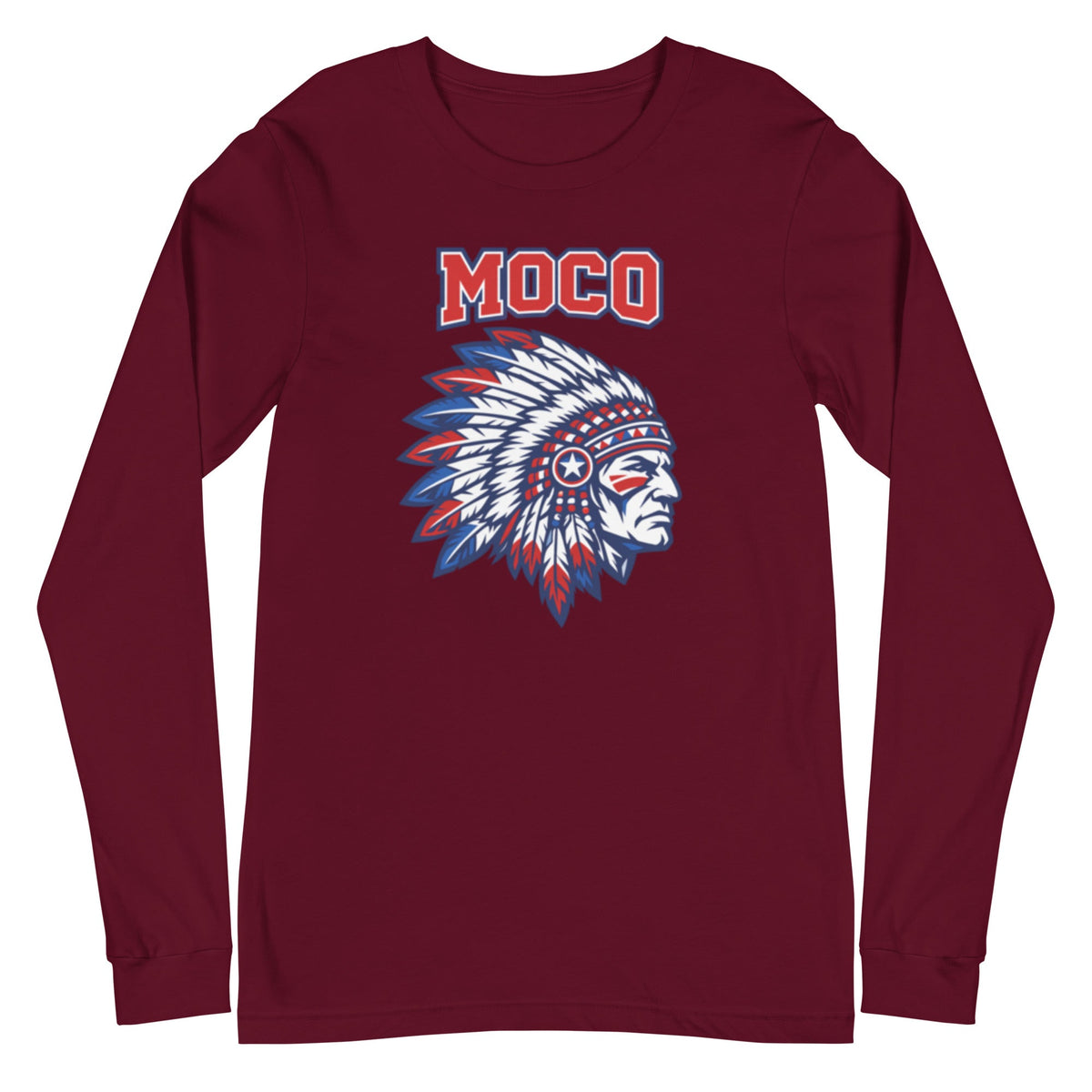 MOCO Chief Graphic Long Sleeve Tee | Classic Cotton Design - Bluegrass Elite Apparel LLC
