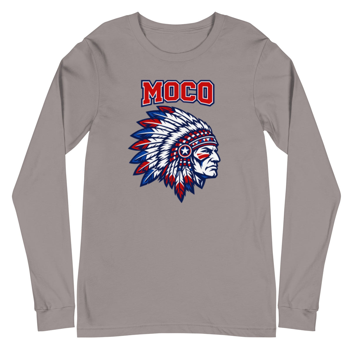 MOCO Chief Graphic Long Sleeve Tee | Classic Cotton Design - Bluegrass Elite Apparel LLC