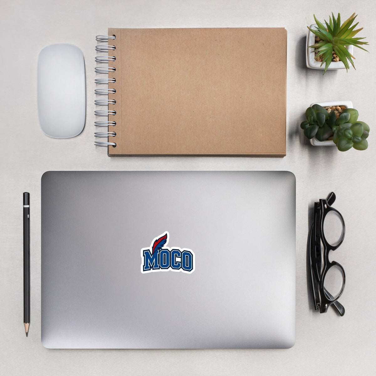 MOCO Indians Sticker — Bold Mascot Spirit, Durable Vinyl, Bubble - Free - Bluegrass Elite Apparel LLC