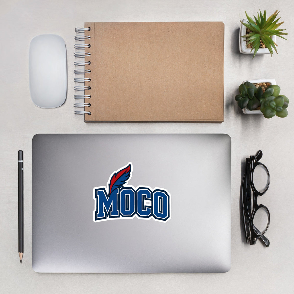 MOCO Indians Sticker — Bold Mascot Spirit, Durable Vinyl, Bubble - Free - Bluegrass Elite Apparel LLC