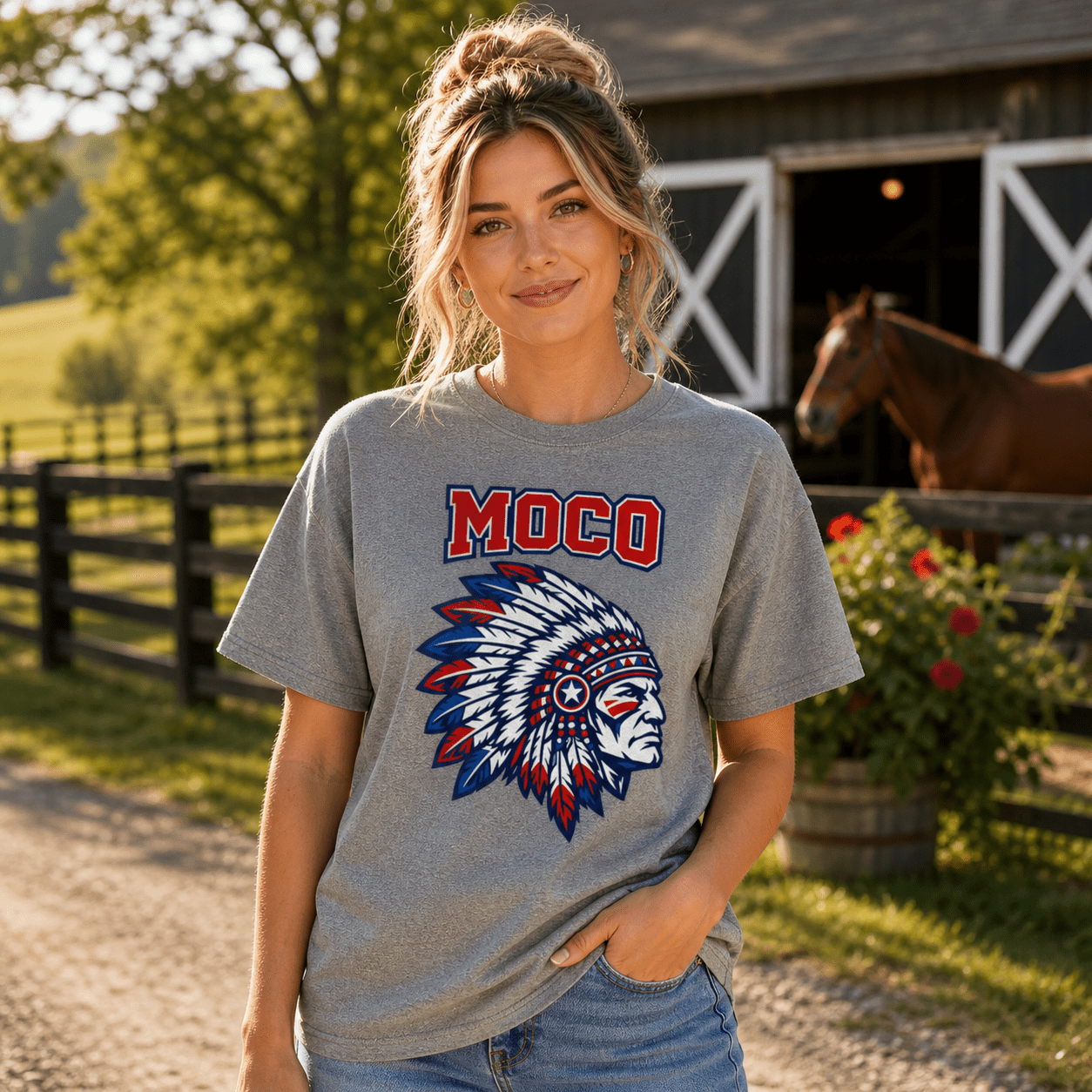 MOCO Patriotic Heritage Graphic Tee | Vintage Block Design | Elite - Bluegrass Elite Apparel LLC