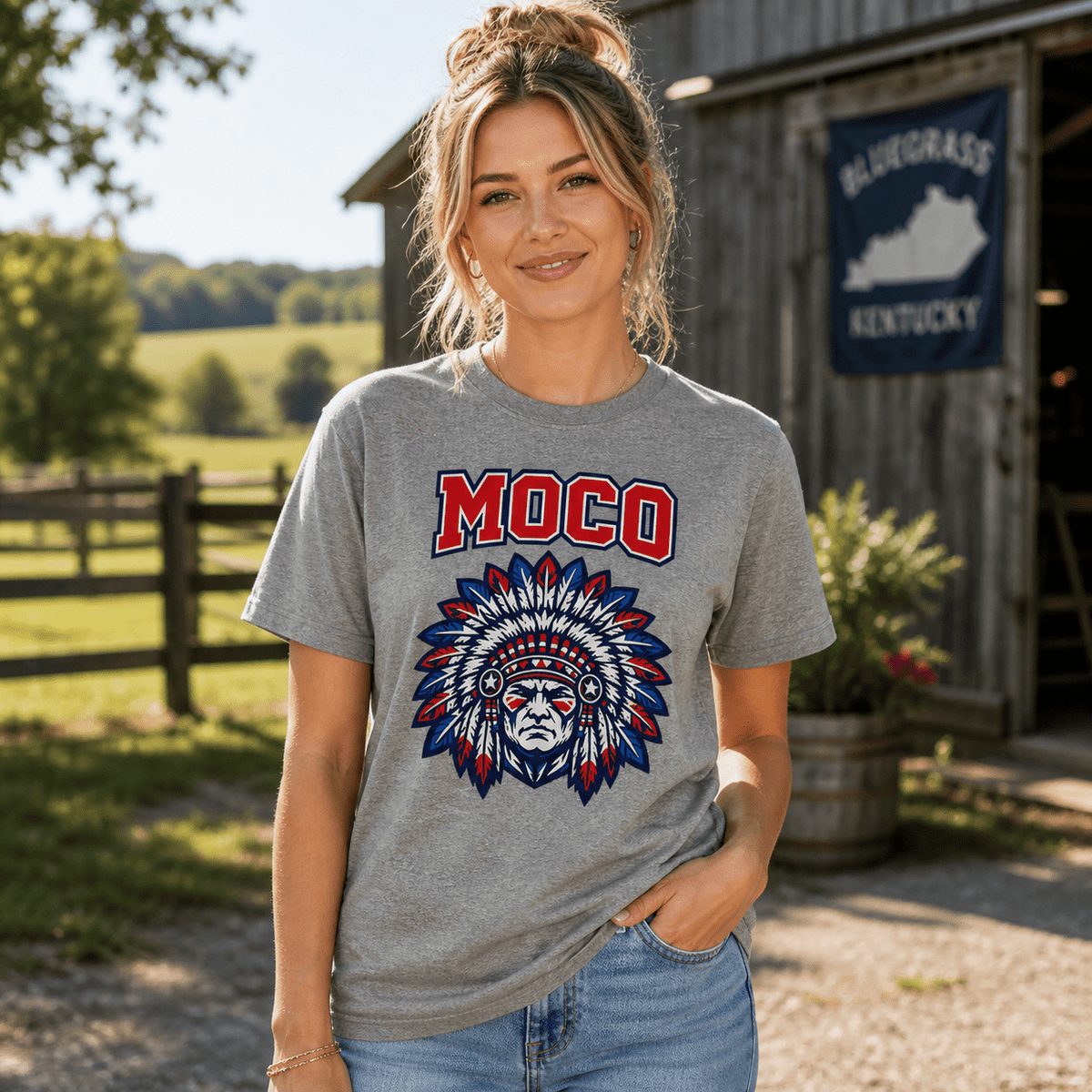 MOCO Patriotic Heritage Graphic Tee | Vintage Block Design | Elite - Bluegrass Elite Apparel LLC