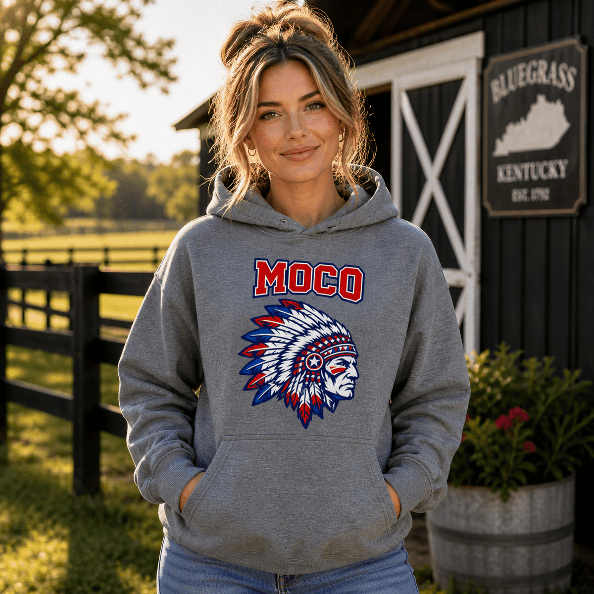 MOCO Patriotic Heritage Hoodie | Vintage Block Graphic - Bluegrass Elite Apparel LLC