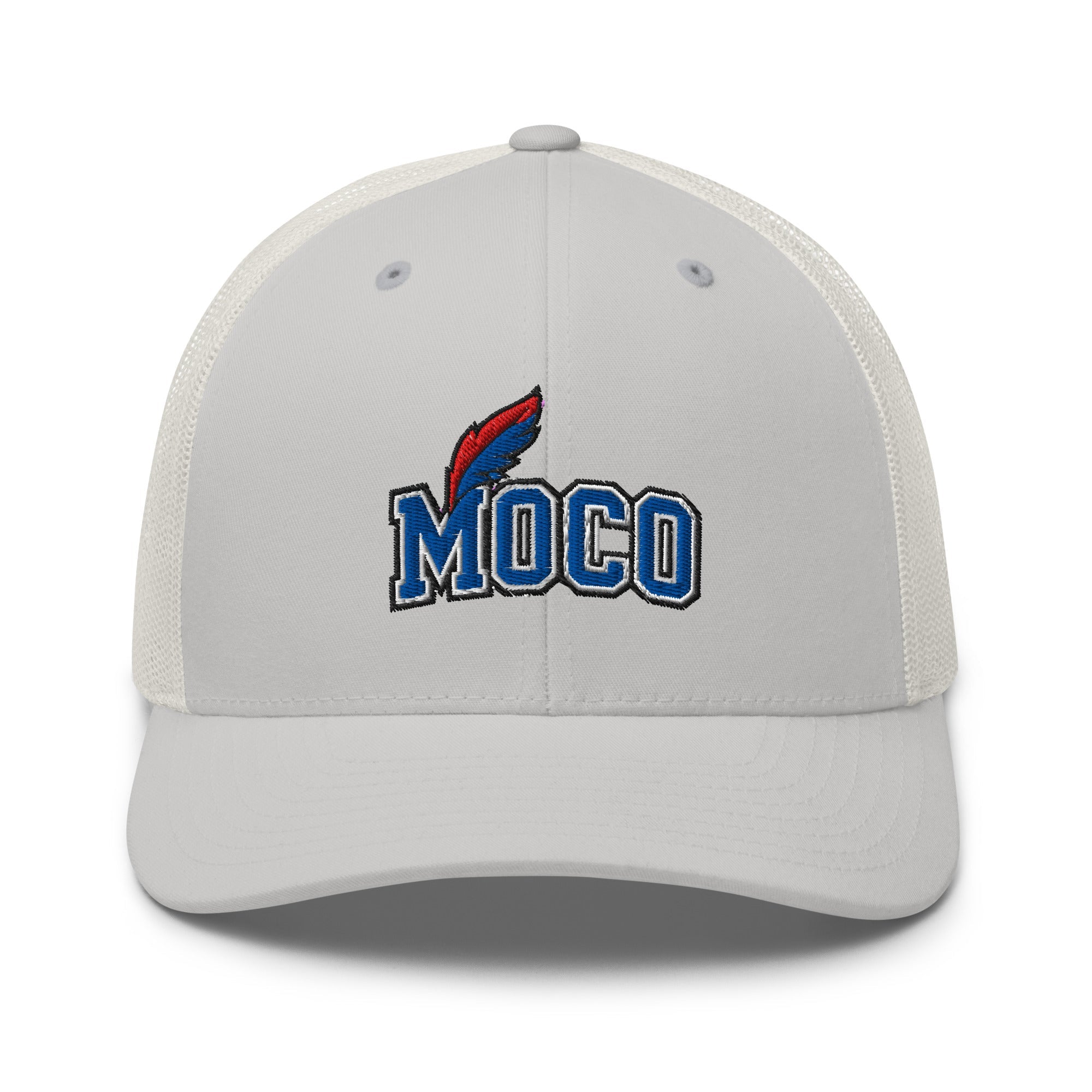 MOCO Script Feather Trucker Hat | Bluegrass Heritage Design - Bluegrass Elite Apparel LLC