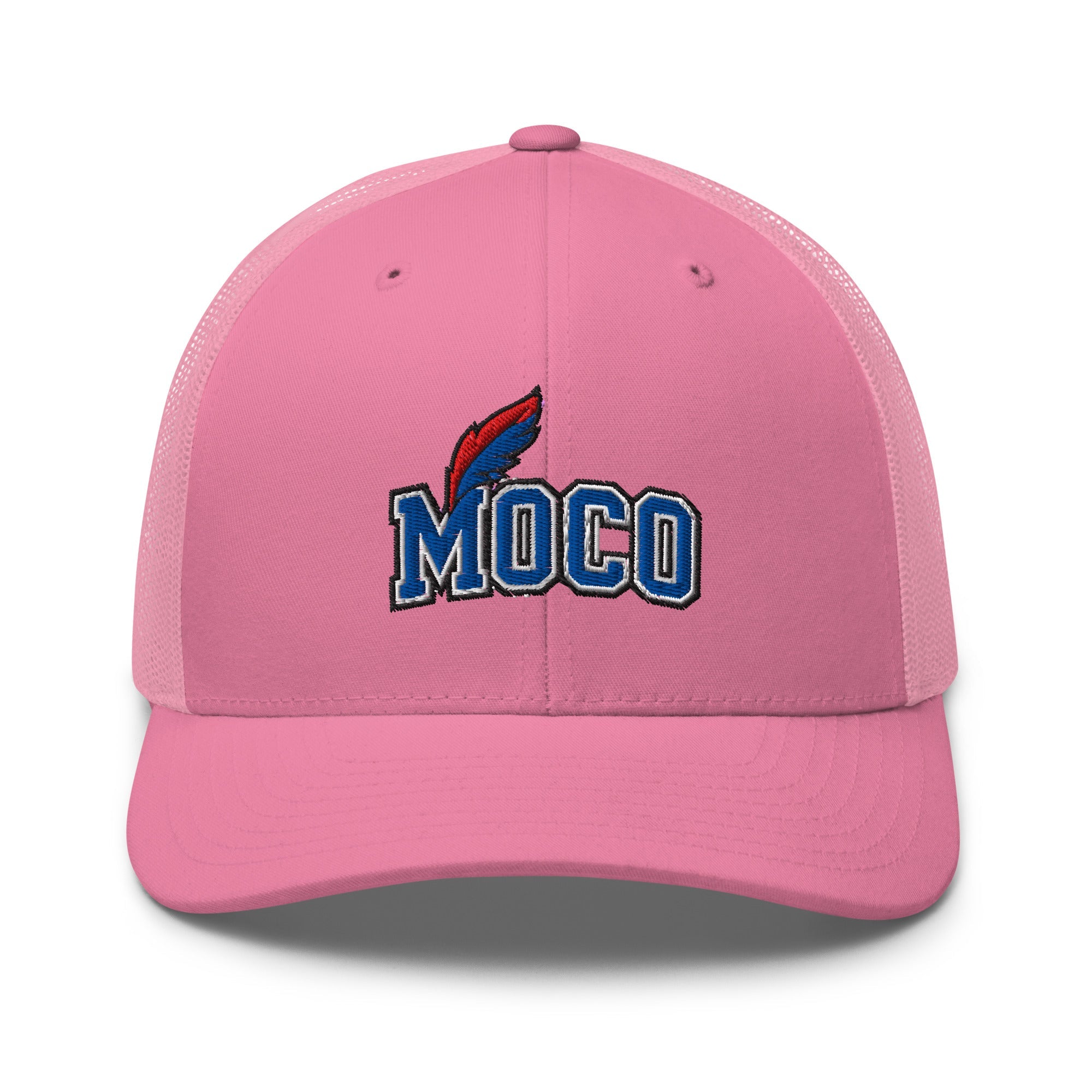 MOCO Script Feather Trucker Hat | Bluegrass Heritage Design - Bluegrass Elite Apparel LLC