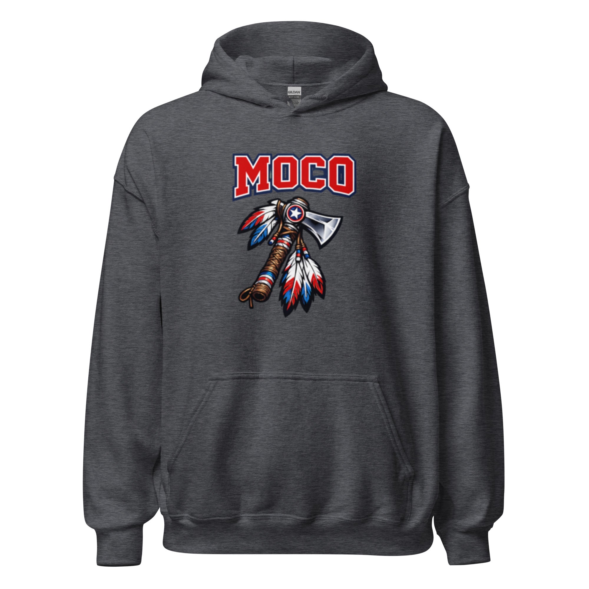 MOCO Tomahawk Feather Heritage Hoodie | Vintage Block Design - Bluegrass Elite Apparel LLC