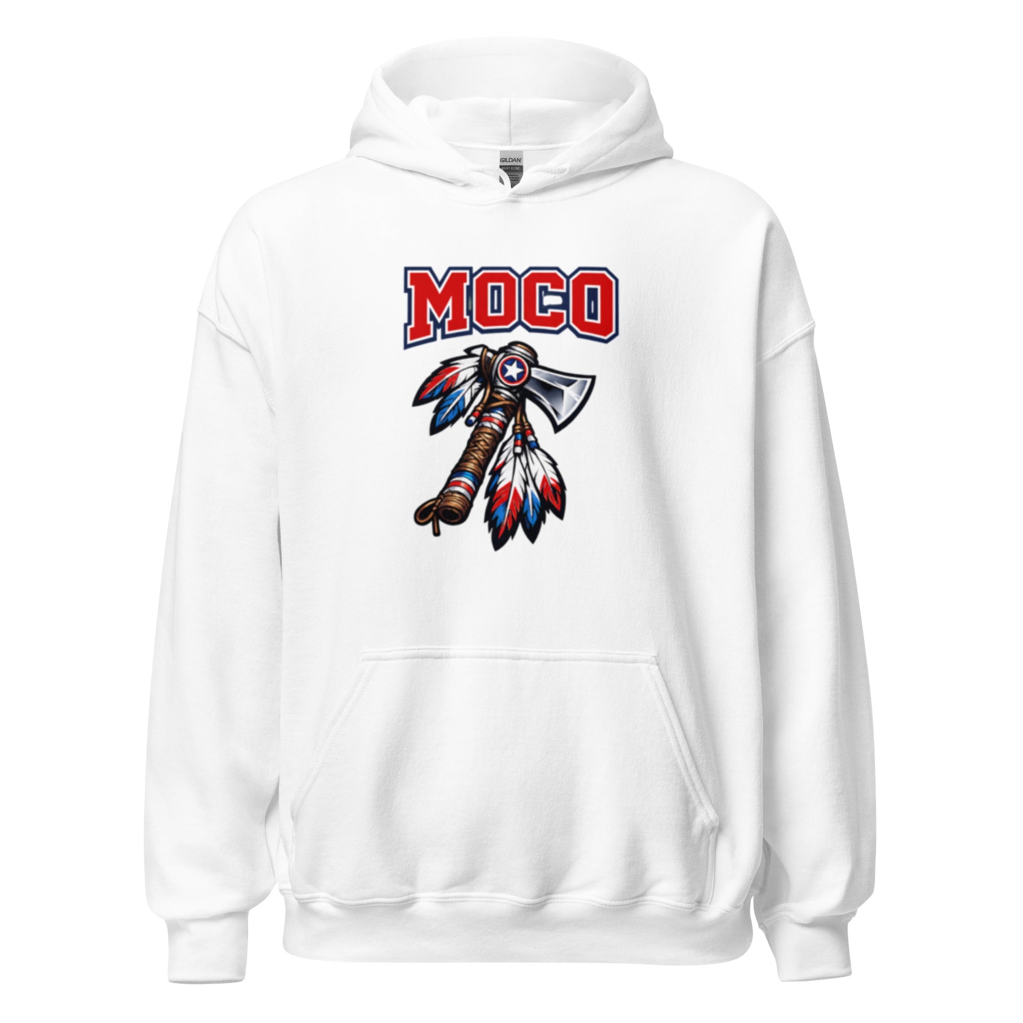 MOCO Tomahawk Feather Heritage Hoodie | Vintage Block Design - Bluegrass Elite Apparel LLC