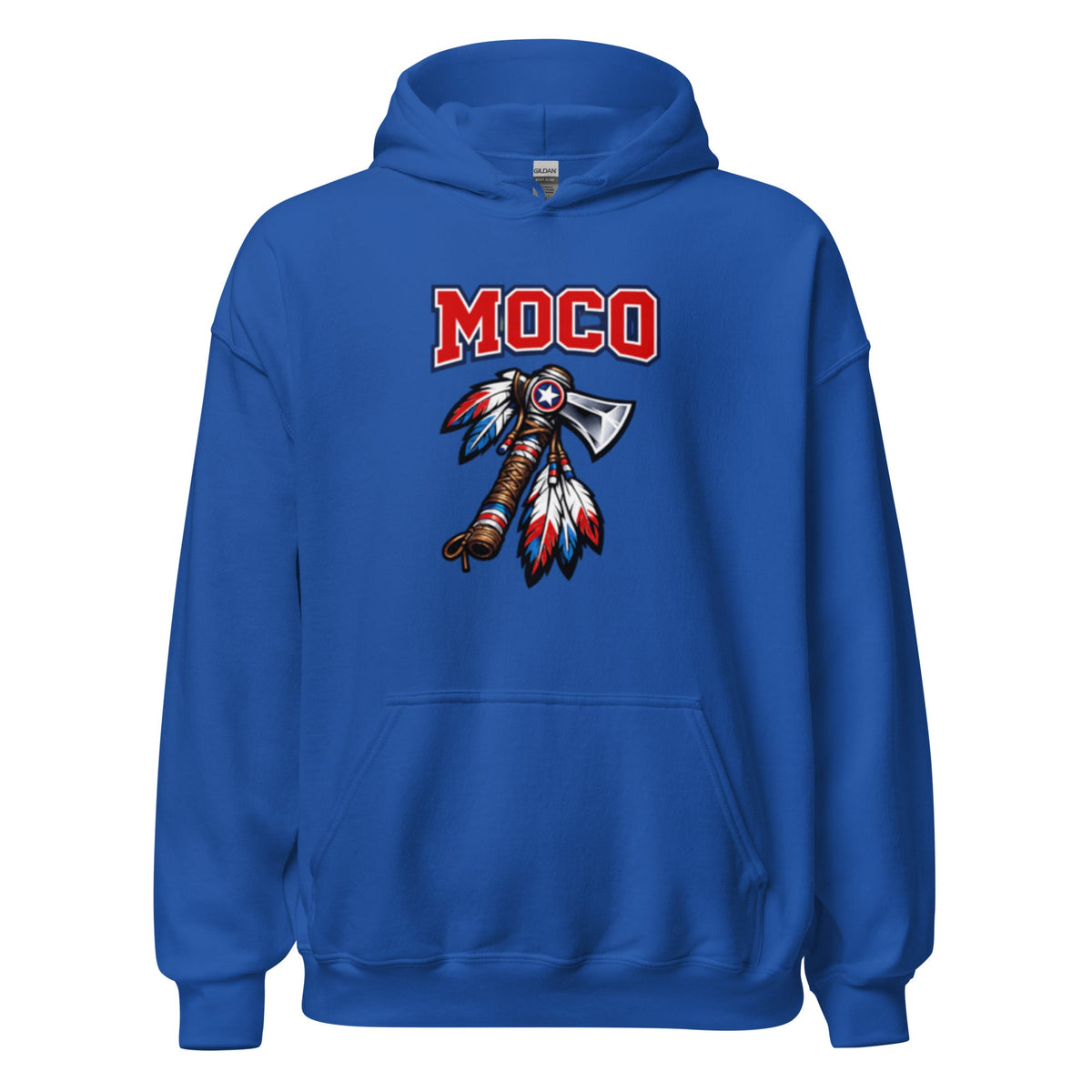MOCO Tomahawk Feather Heritage Hoodie | Vintage Block Design - Bluegrass Elite Apparel LLC