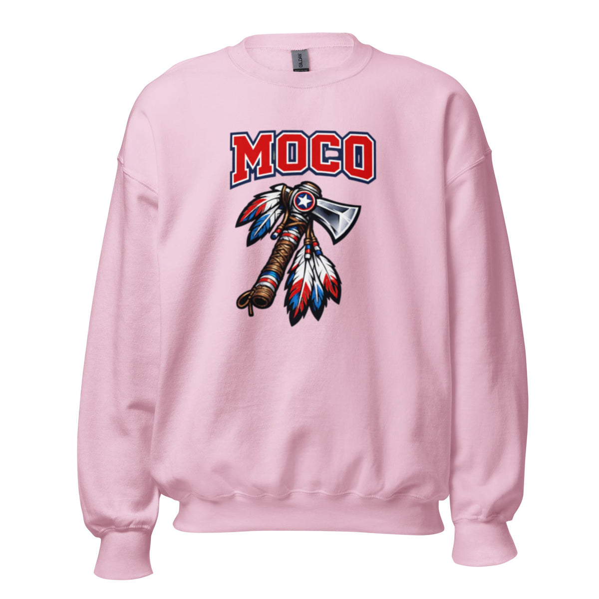 MOCO Tomahawk Feather Heritage Sweatshirt | Vintage Block Design - Bluegrass Elite Apparel LLC