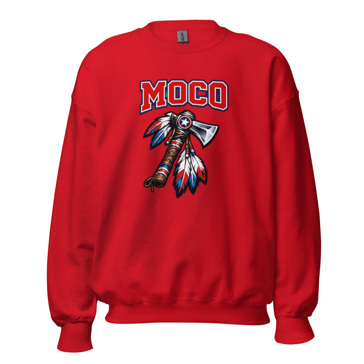 MOCO Tomahawk Feather Heritage Sweatshirt | Vintage Block Design - Bluegrass Elite Apparel LLC