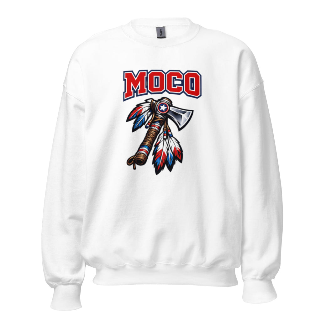 MOCO Tomahawk Feather Heritage Sweatshirt | Vintage Block Design - Bluegrass Elite Apparel LLC