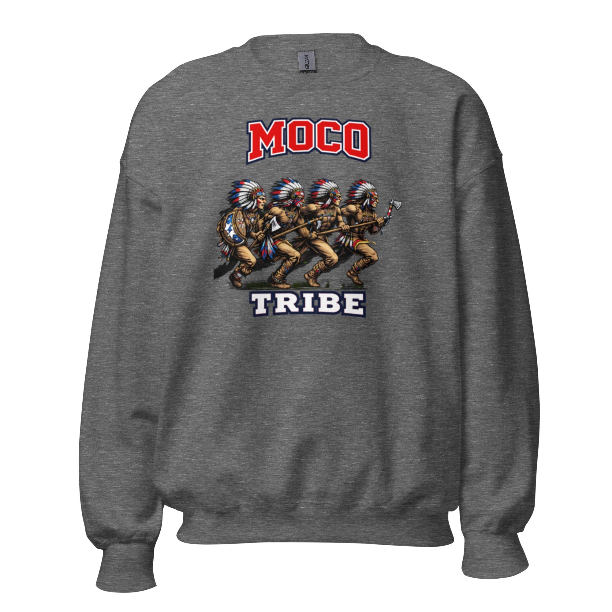 MOCO Tribe Warrior Graphic Sweatshirt | Vintage Heritage Design - Bluegrass Elite Apparel LLC