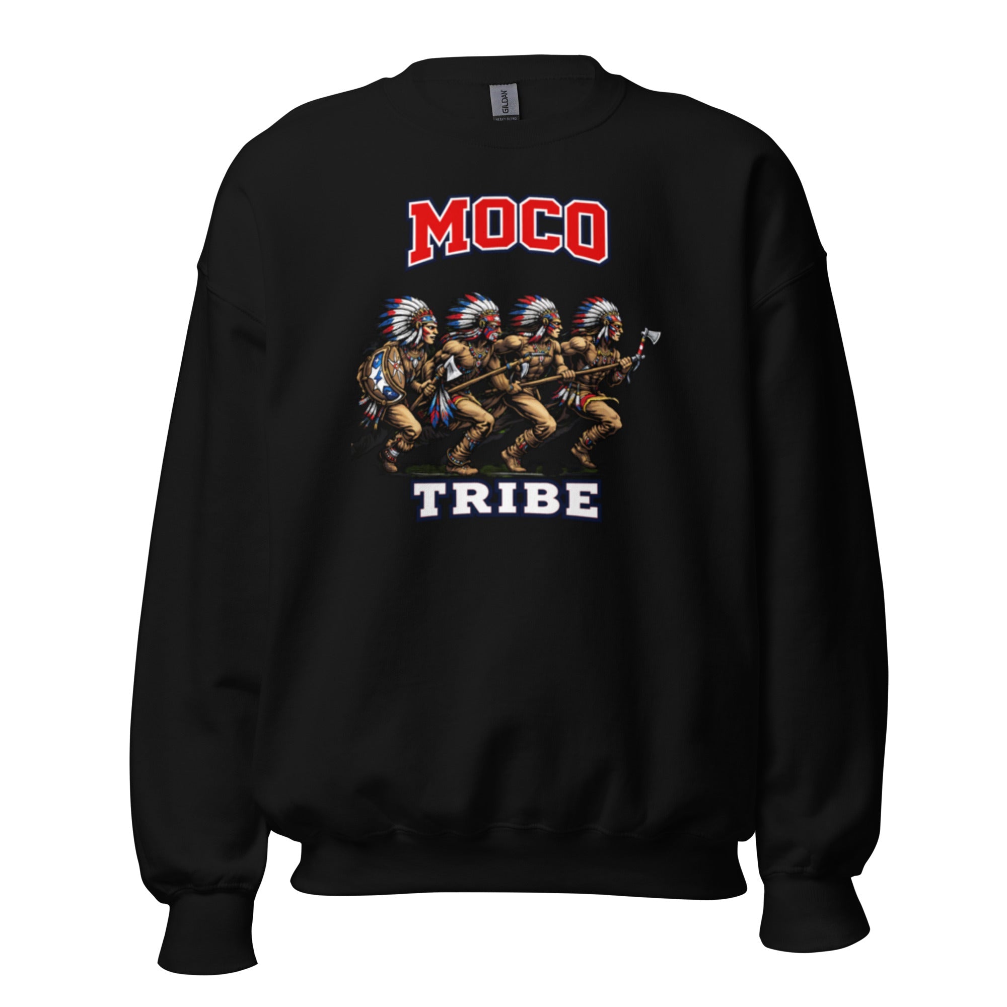 MOCO Tribe Warrior Graphic Sweatshirt | Vintage Heritage Design - Bluegrass Elite Apparel LLC