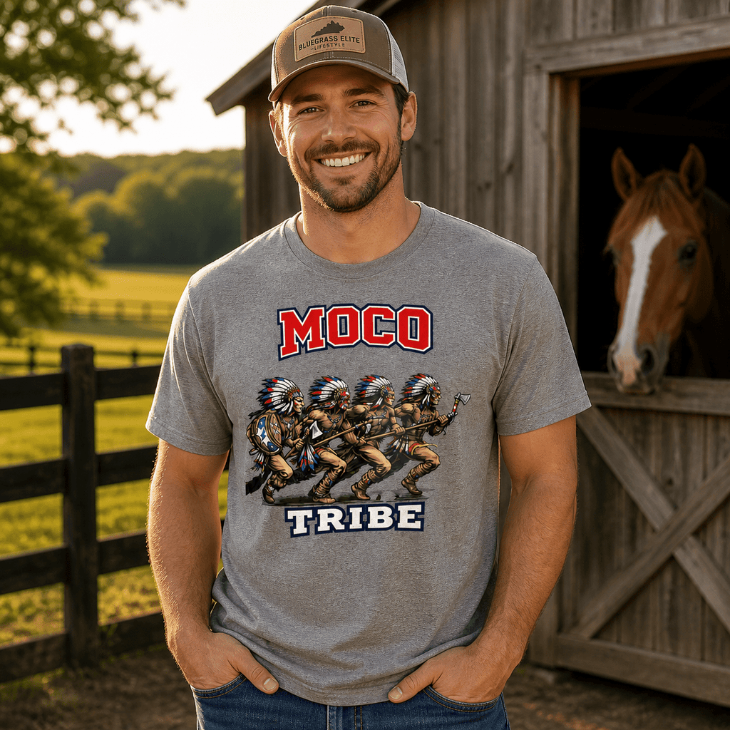 MOCO Tribe Warrior Graphic Tee | Vintage Heritage Design | Elite - Bluegrass Elite Apparel LLC