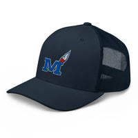 Montgomery County Indian Trucker Hat | Blue Torch M Graphic - Bluegrass Elite Apparel LLC