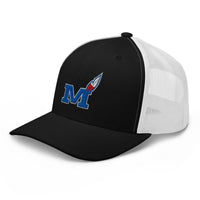 Montgomery County Indian Trucker Hat | Blue Torch M Graphic - Bluegrass Elite Apparel LLC