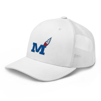 Montgomery County Indian Trucker Hat | Blue Torch M Graphic - Bluegrass Elite Apparel LLC