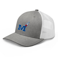 Montgomery County Indian Trucker Hat | Blue Torch M Graphic - Bluegrass Elite Apparel LLC