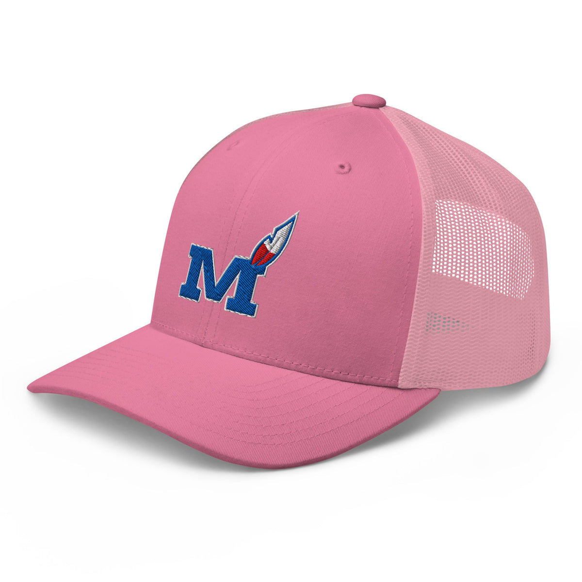 Montgomery County Indian Trucker Hat | Blue Torch M Graphic - Bluegrass Elite Apparel LLC
