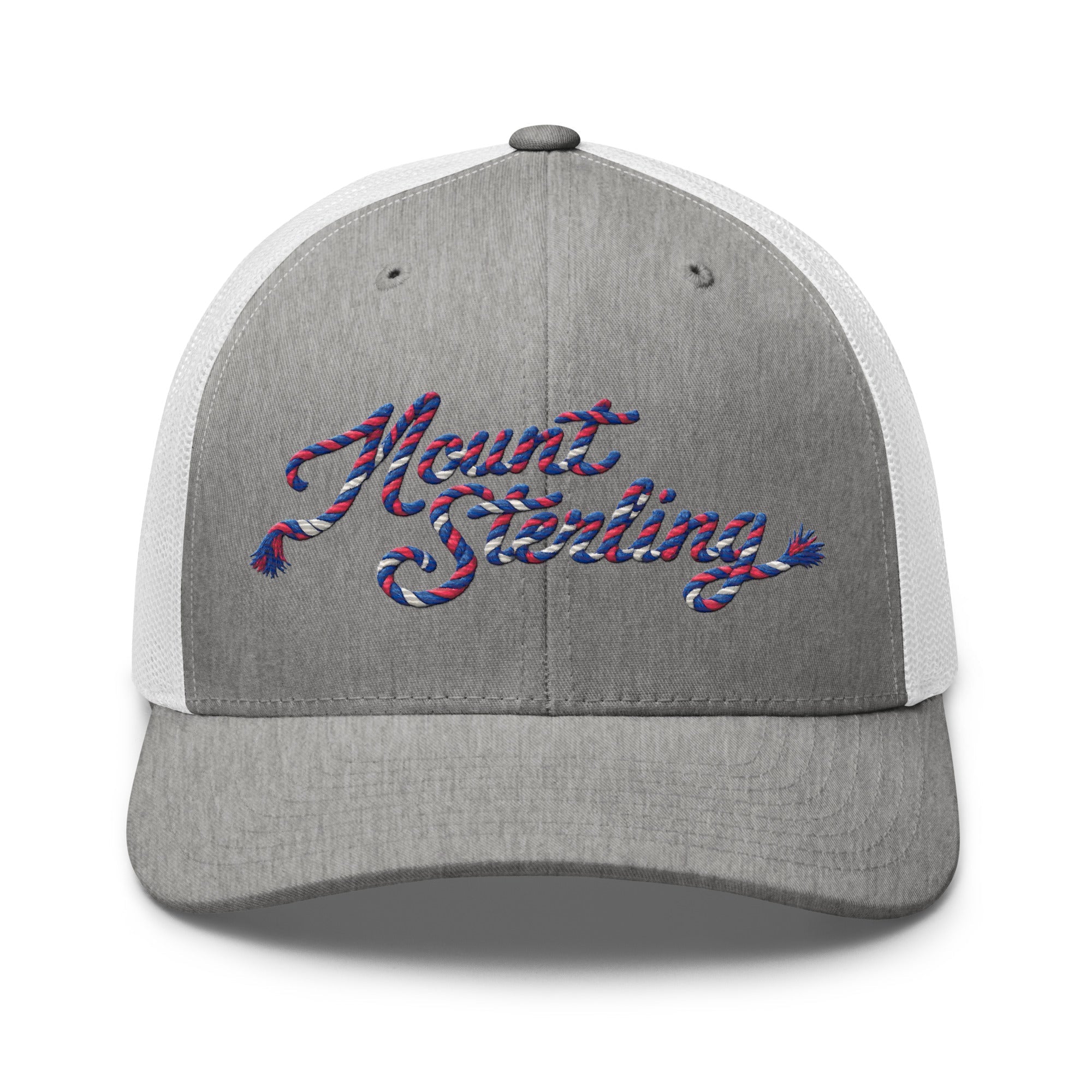 Mount Sterling Script Trucker Hat | Retro Kentucky City Cap | Yupoong 6606 - Bluegrass Elite Apparel LLC
