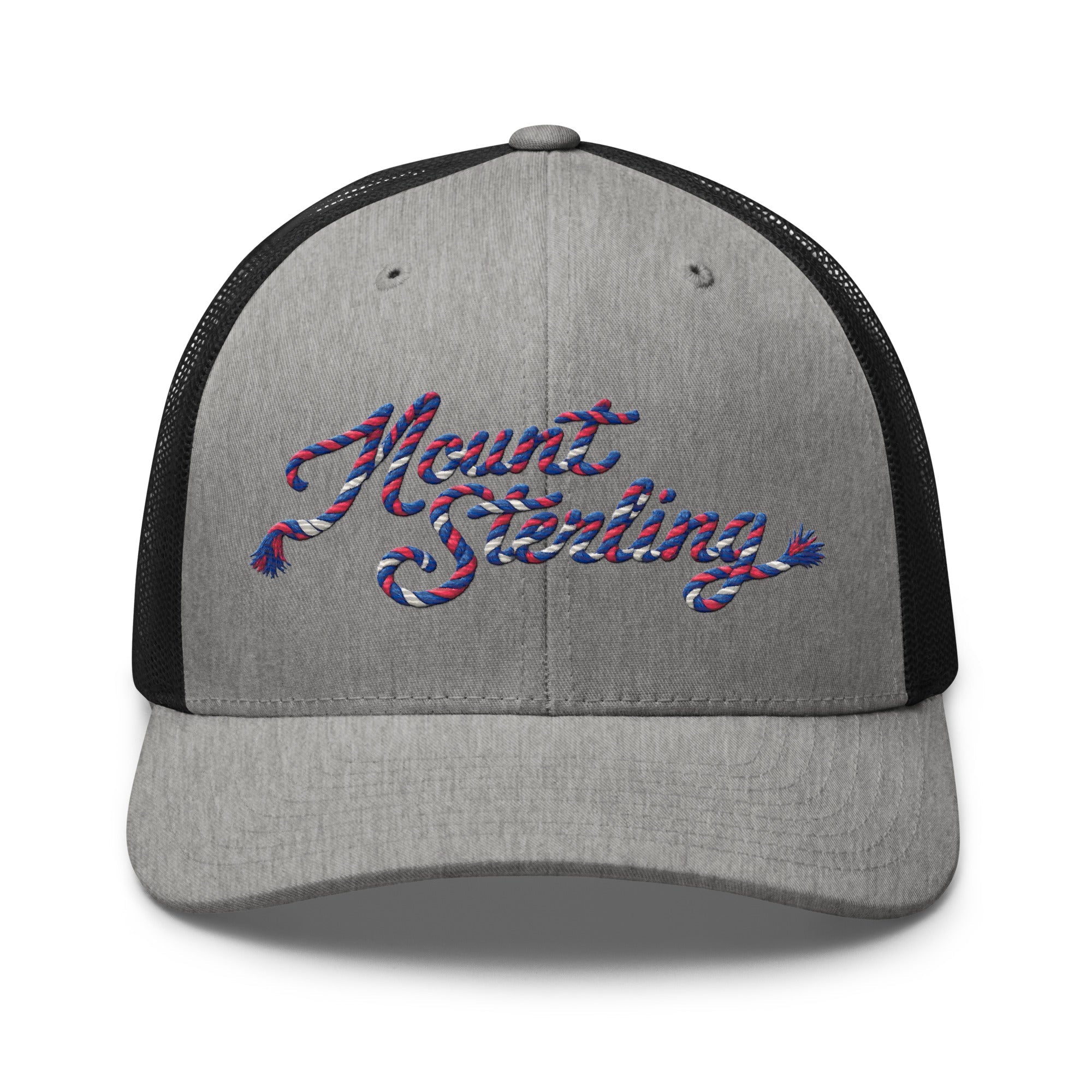 Mount Sterling Script Trucker Hat | Retro Kentucky City Cap | Yupoong 6606 - Bluegrass Elite Apparel LLC