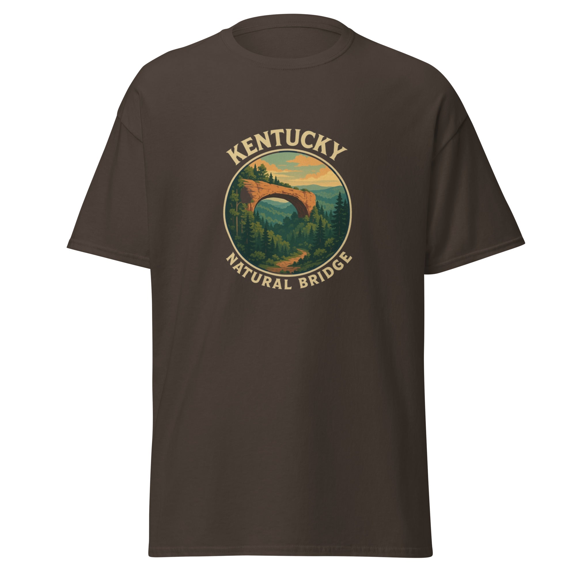 Natural Bridge Tee – Cotton T-Shirt Featuring Daniel Boone Forest | Basic Unisex - Bluegrass Elite Apparel LLC