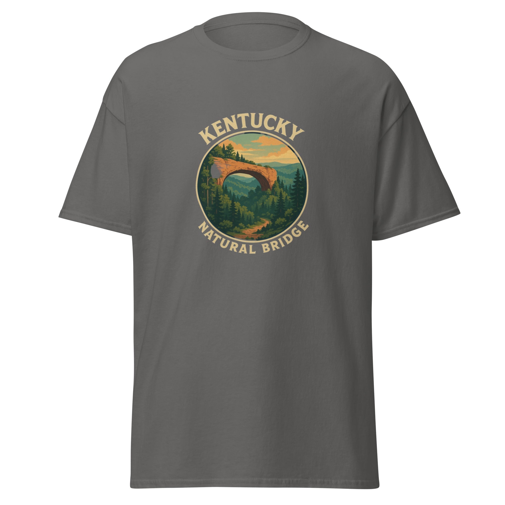 Natural Bridge Tee – Cotton T-Shirt Featuring Daniel Boone Forest | Basic Unisex - Bluegrass Elite Apparel LLC
