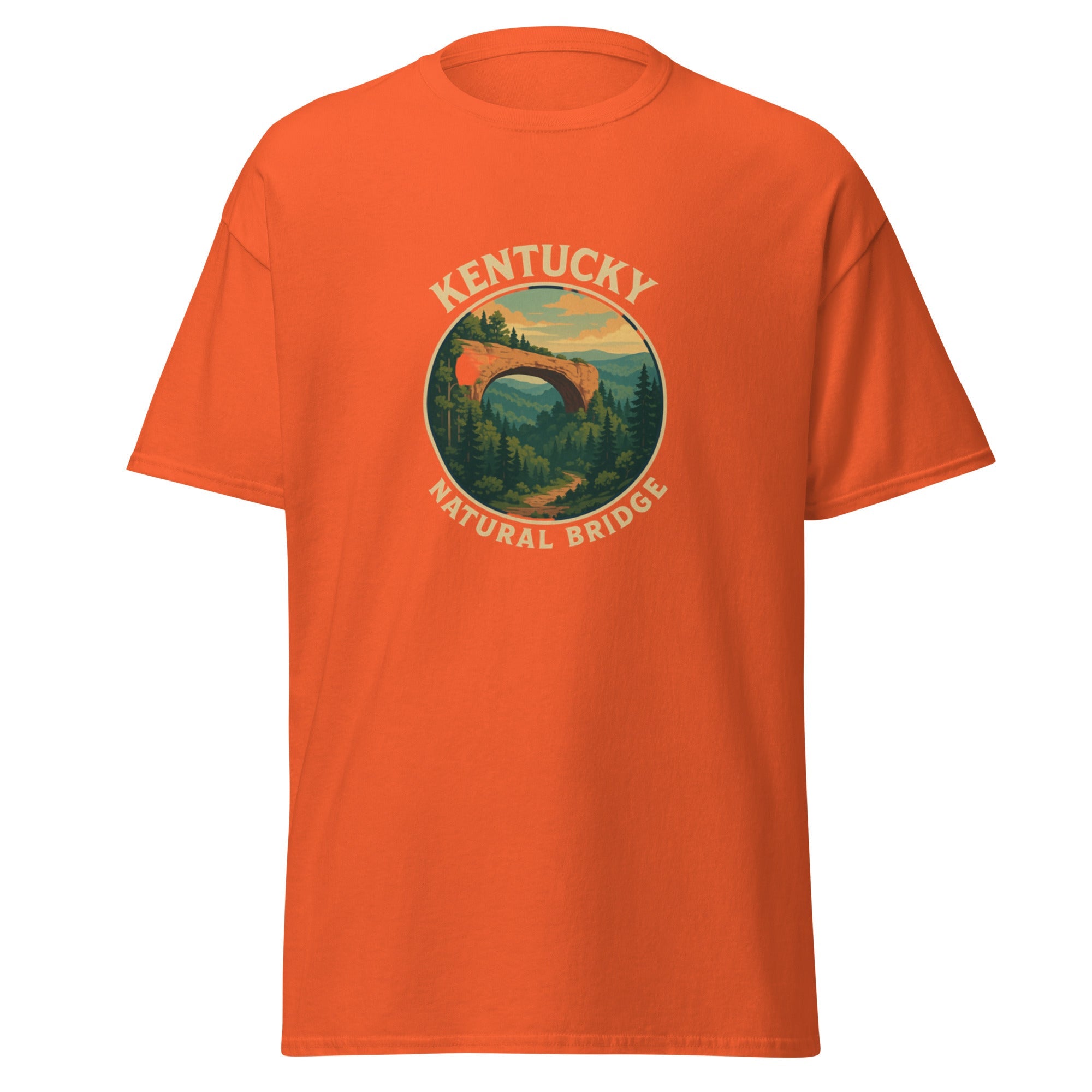 Natural Bridge Tee – Cotton T-Shirt Featuring Daniel Boone Forest | Basic Unisex - Bluegrass Elite Apparel LLC