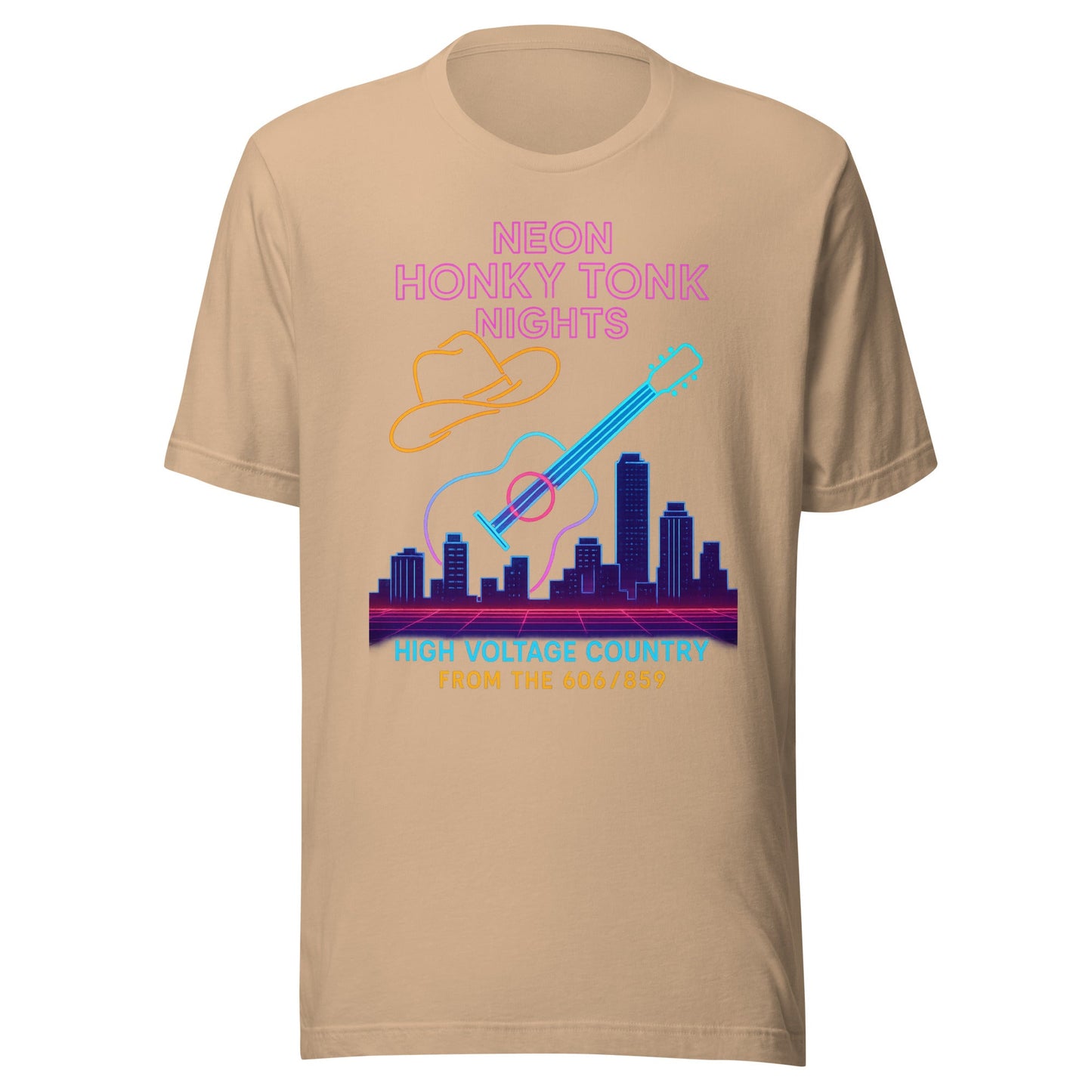 Neon Honky Tonk Nights Synthwave T-Shirt - Bluegrass Elite Apparel LLC