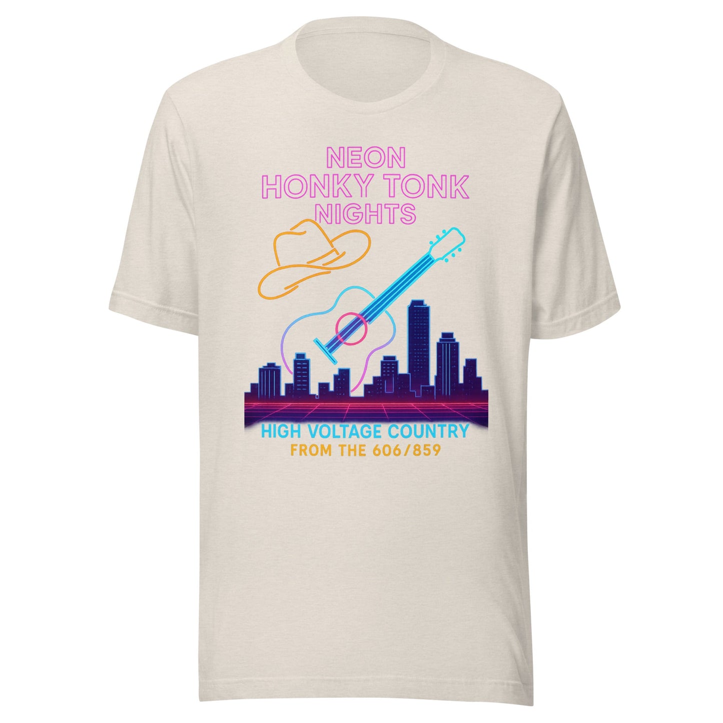 Neon Honky Tonk Nights Synthwave T-Shirt - Bluegrass Elite Apparel LLC