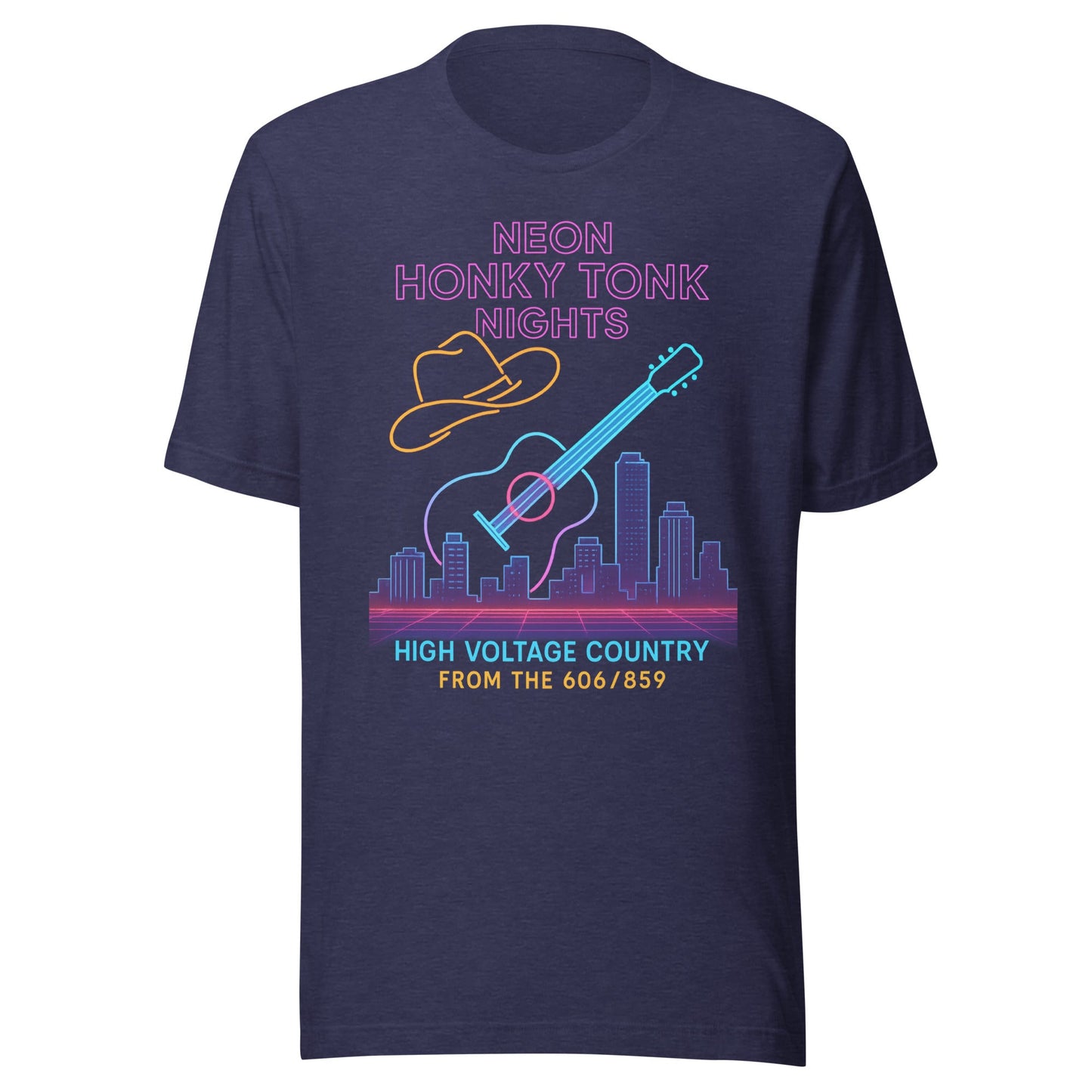 Neon Honky Tonk Nights Synthwave T-Shirt - Bluegrass Elite Apparel LLC