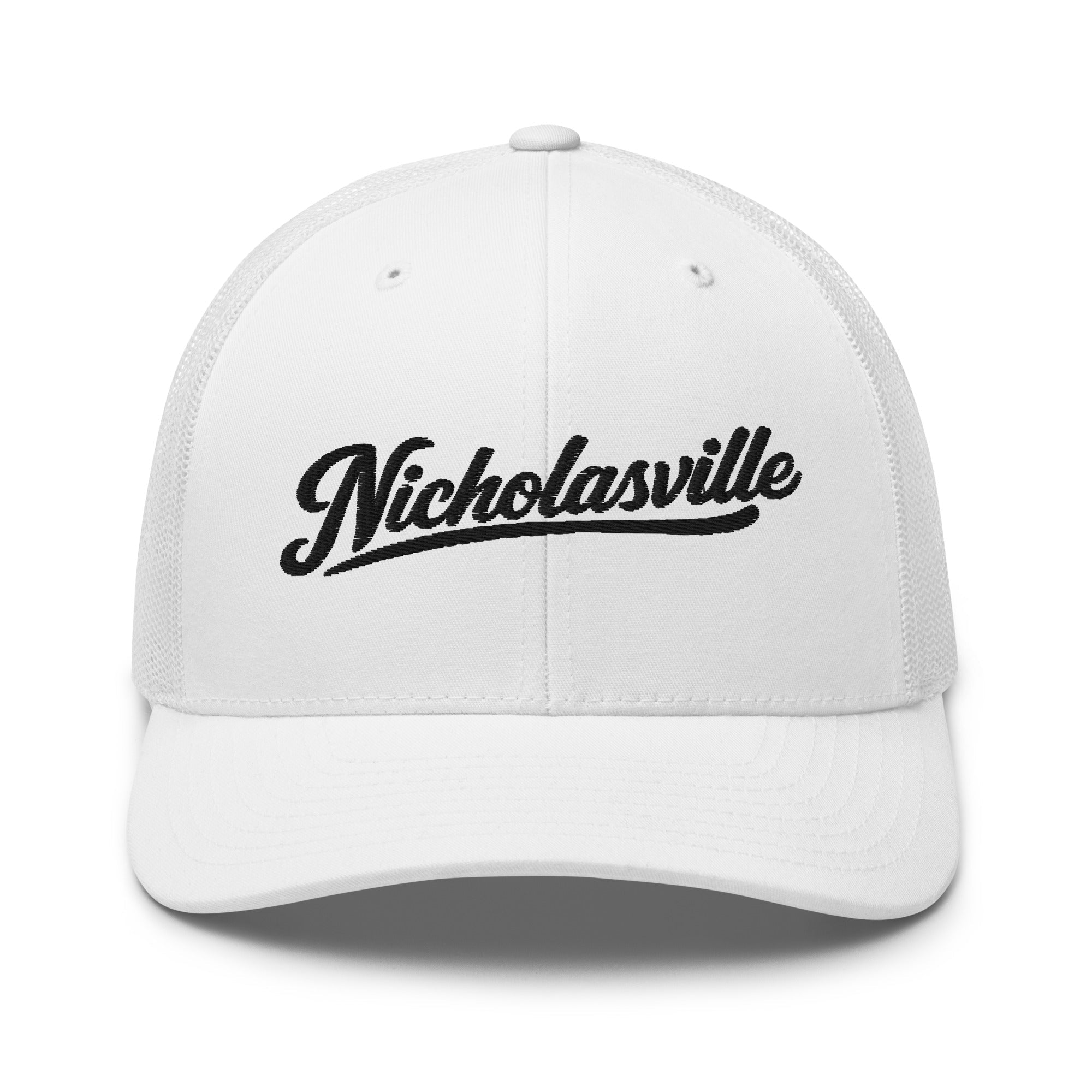 Nicholasville Script Trucker Cap | Kentucky City Heritage Design - Bluegrass Elite Apparel LLC