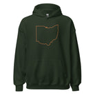 Orange Cincy Hoodie | Ohio Outline Minimalist Design | Unisex - Bluegrass Elite Apparel LLC