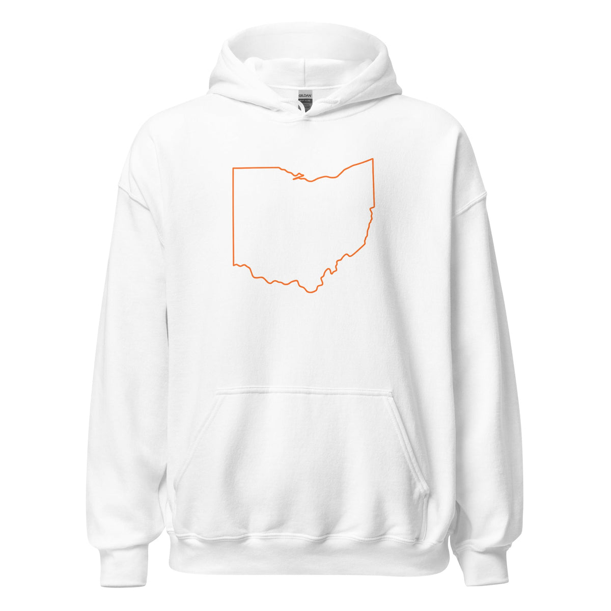 Orange Cincy Hoodie | Ohio Outline Minimalist Design | Unisex - Bluegrass Elite Apparel LLC