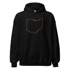 Orange Cincy Hoodie | Ohio Outline Minimalist Design | Unisex - Bluegrass Elite Apparel LLC