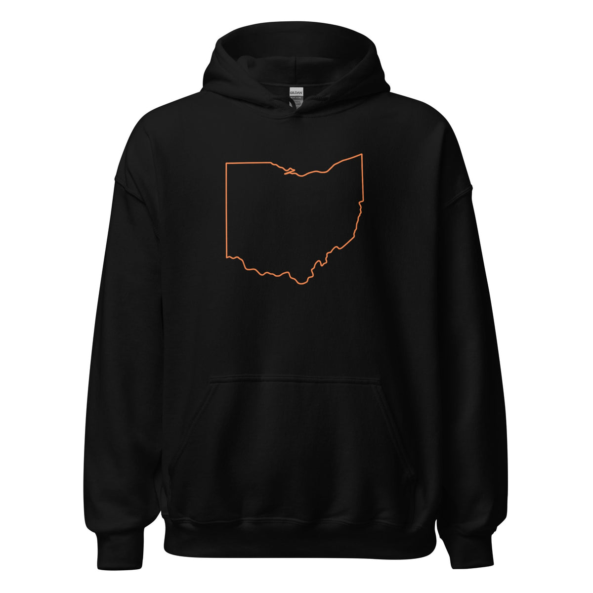 Orange Cincy Hoodie | Ohio Outline Minimalist Design | Unisex - Bluegrass Elite Apparel LLC