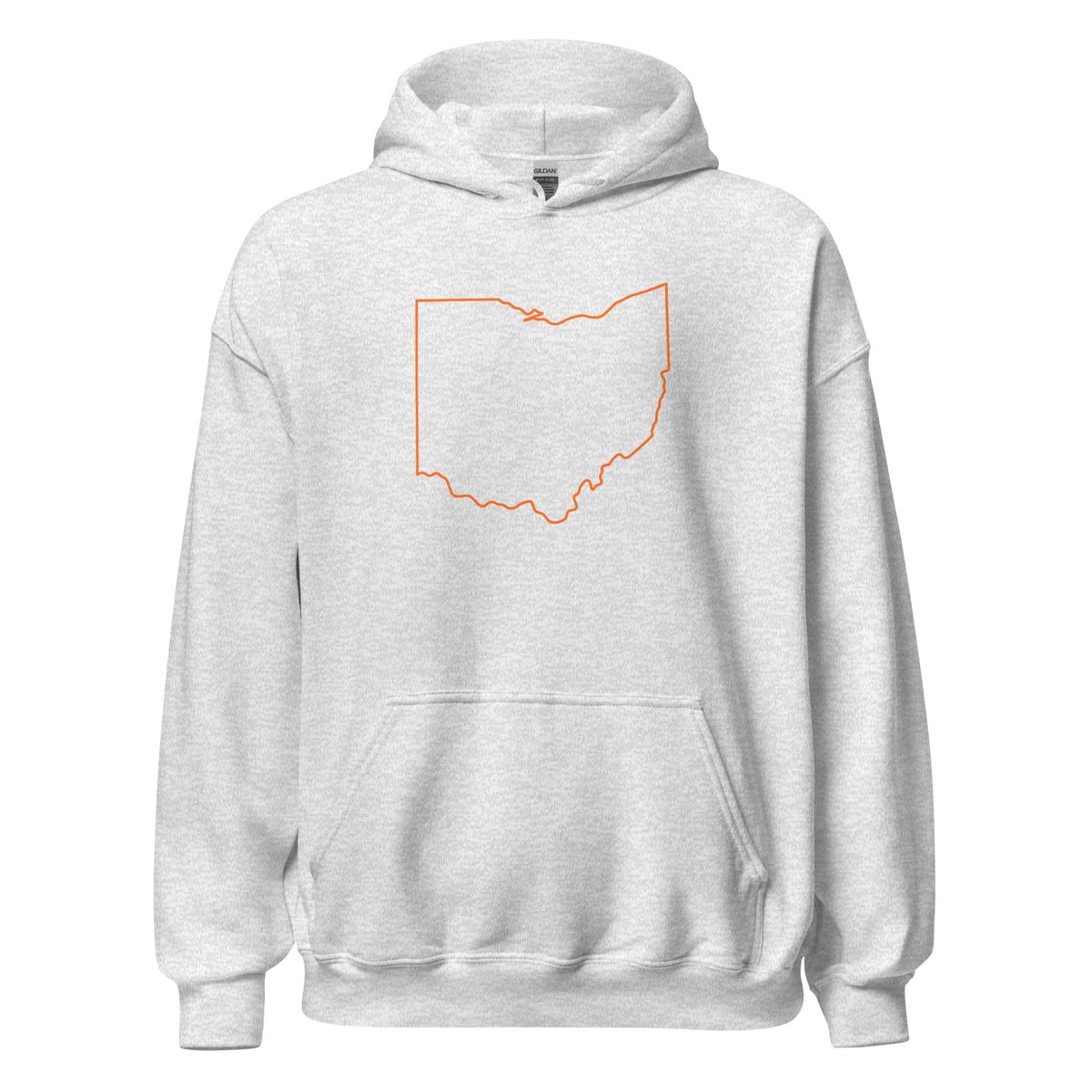 Orange Cincy Hoodie | Ohio Outline Minimalist Design | Unisex - Bluegrass Elite Apparel LLC